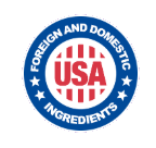 Foreign and domestic ingredients badge
